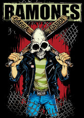 Ramones Skeleton Head Art