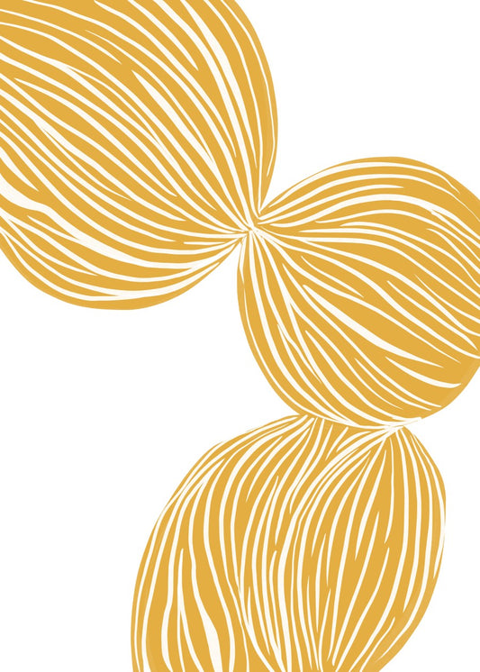 Abstract Gold Botanical Art