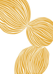 Abstract Gold Botanical Art
