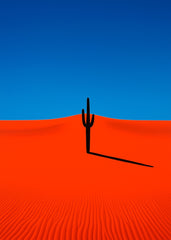 Orange Desert Cactus