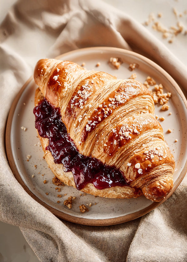 Croissant with Berry Jam