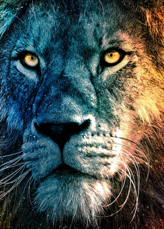 Vivid fantasy lion