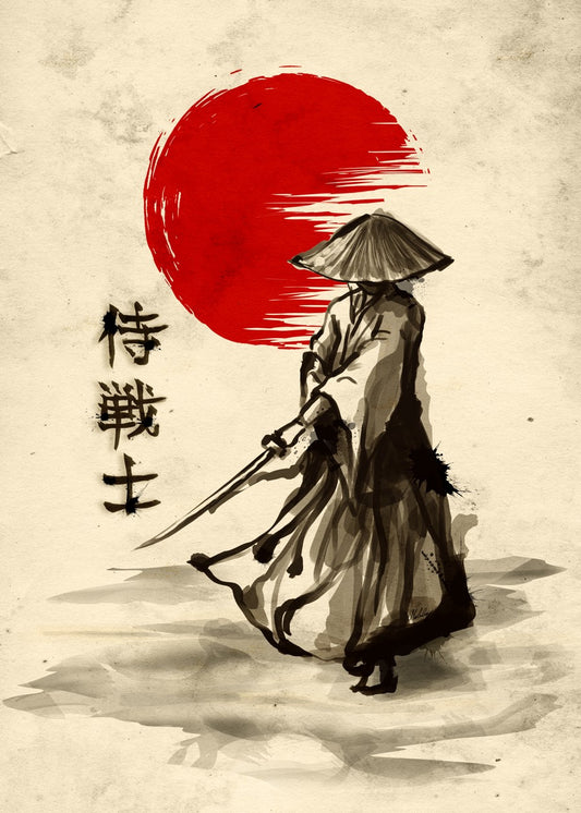 Samurai red moon