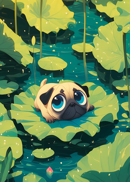 Pug's Lily Pad Adventure