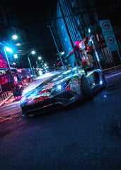 Aventador Neon street