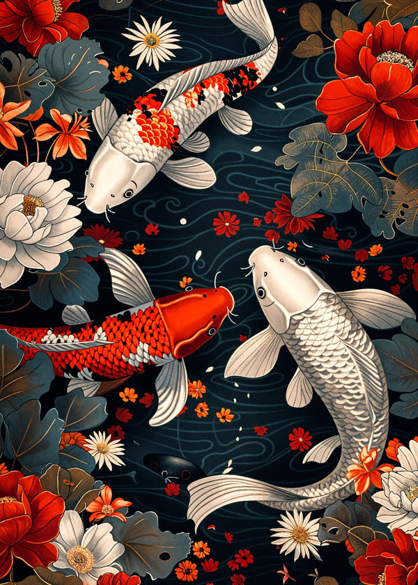 Garden of Koi Fish