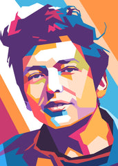 Bob Dylan pop art portrait