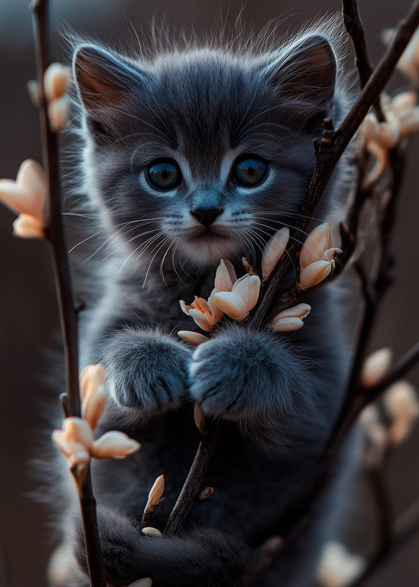 Kitten In Bloom
