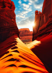 Sunlit Desert Canyon Trail