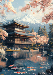 Japanese temple in Spring