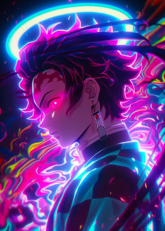 Neon Halo Tanjiro