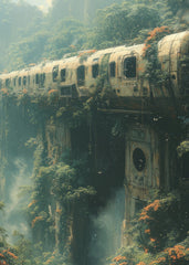 Abandoned Train Above the Jungle