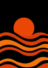 Sun Setting over Waves