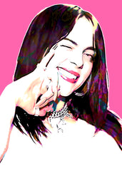 Billie Eilish Pop Art Style
