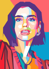 Dua Lipa pop art portrait