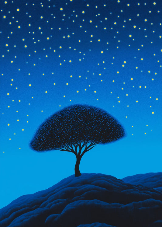 Stipple Starry Night Tree