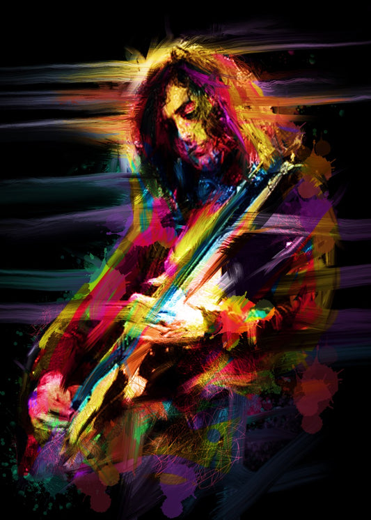 Jimmy Page abstract colorful 