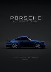 Porsche 964 Turbo 1993 - Blue
