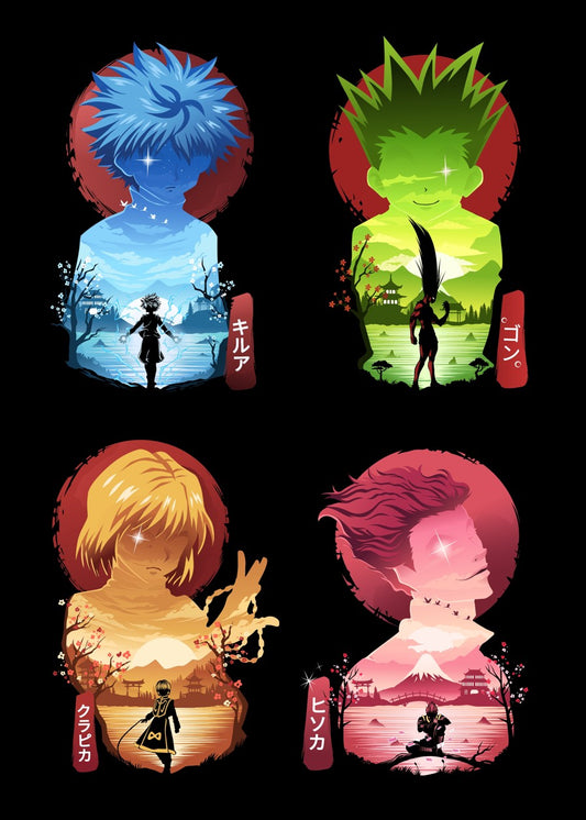 four characters hunter x hunter