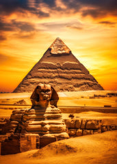 Sphinx & Pyramid at Sunset