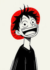 Luffy Black Red Style