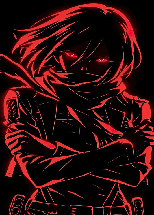 mikasa neon art
