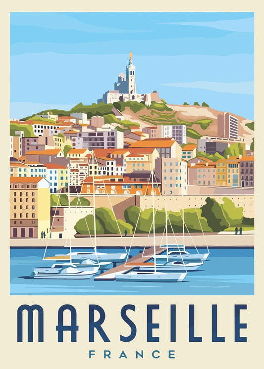 Marseille Harbor View Art