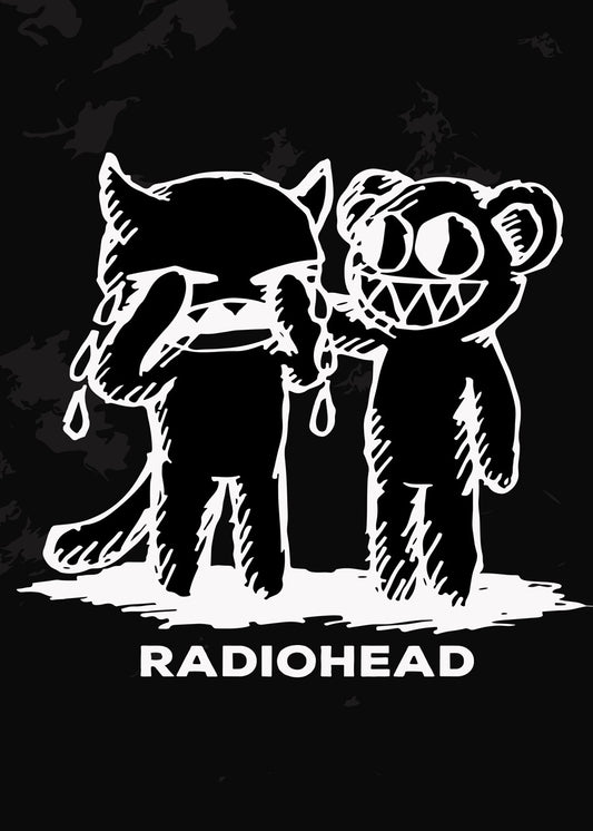 Radiohead Cat and Bear Friends