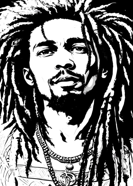 Bob Marley Calm Black White
