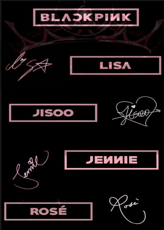 black pink signature