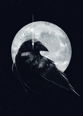 Crow and Moon