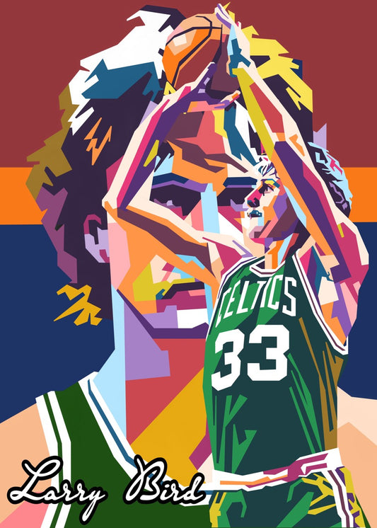 Larry Bird pop art portrait