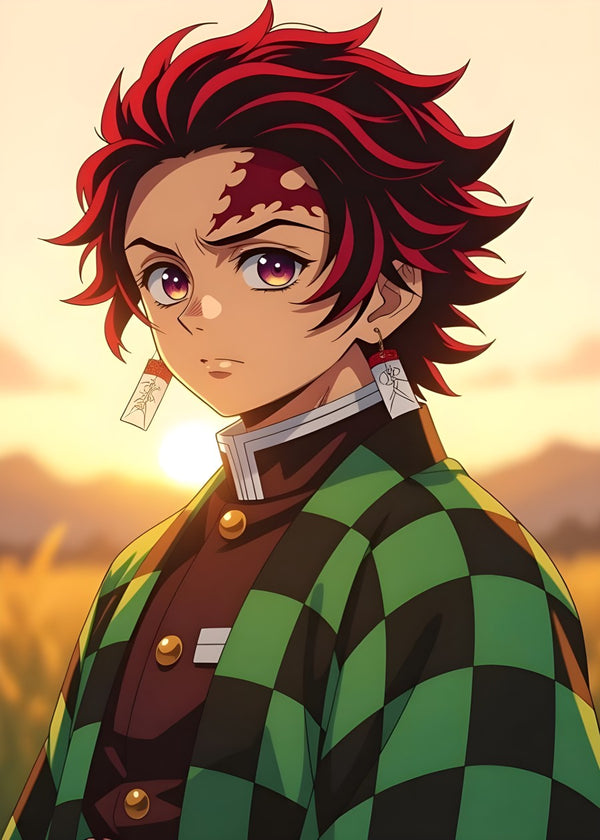 The Determined Tanjiro Kamado, Demon Slayer Kimetsu no Yaiba
