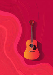 Abstract Pink Guitar Wallpaper