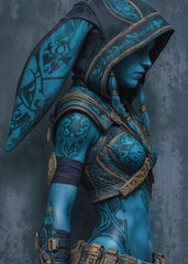 Fantasy Blue Girl Pinup