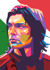 Andrea Pirlo pop art portrait