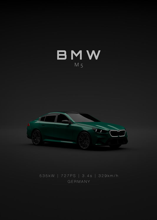 BMW M5 G90 2025 Green Front