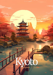 Sunset in Kyoto Japan