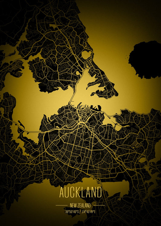 Auckland Lights City Map