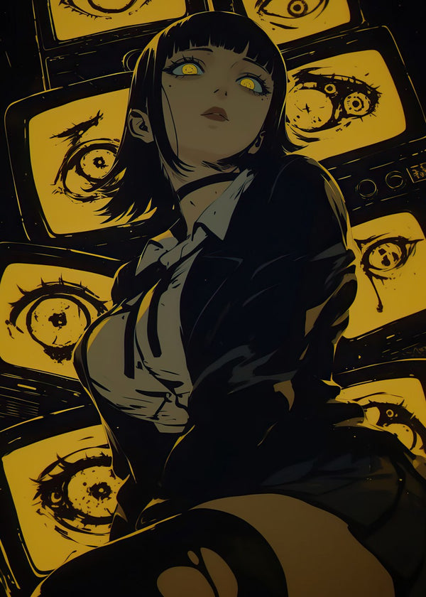 Anime Girl with Glowing Eyes