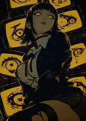 Anime Girl with Glowing Eyes