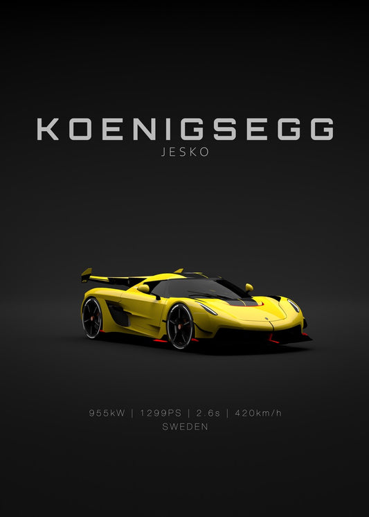 Koenigsegg Jesko Yellow - Fron