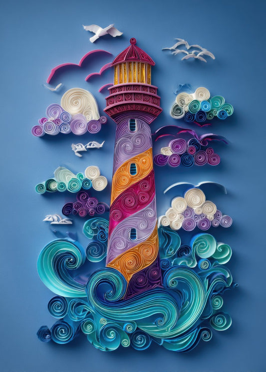 Abstract Lighthouse Papercut