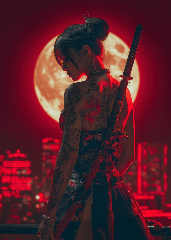 Samurai Girl Blood Moon