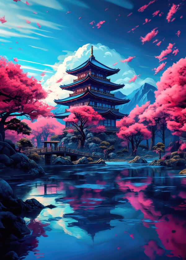 Japan Cherry Blossom Art