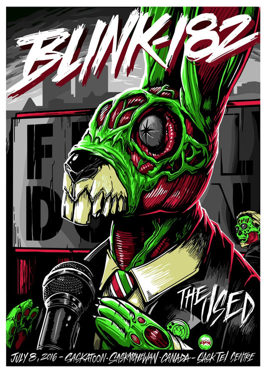 Blink 182 Concert Poster Art