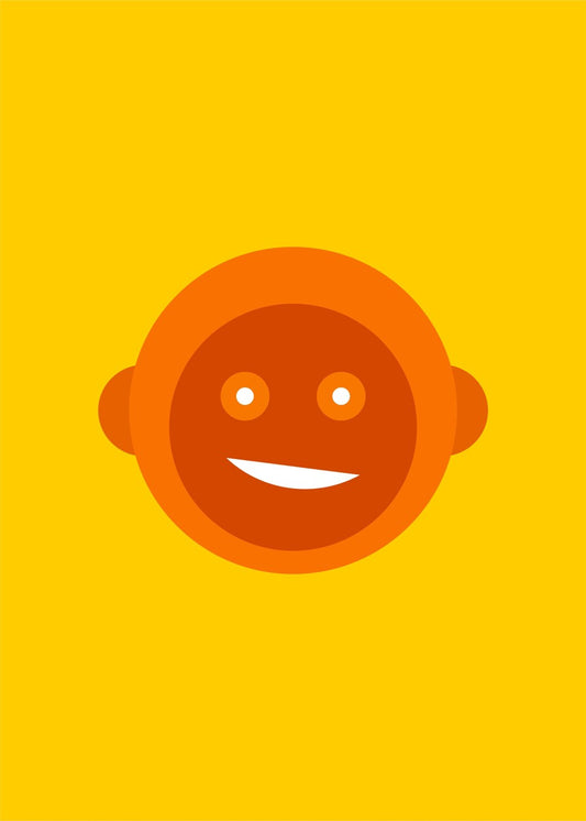 Minimalist Smiling Face Vector