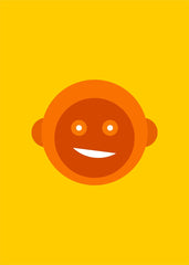 Minimalist Smiling Face Vector