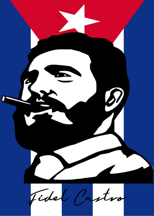 Fidel Castro Portrait Cuba