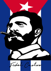 Fidel Castro Portrait Cuba